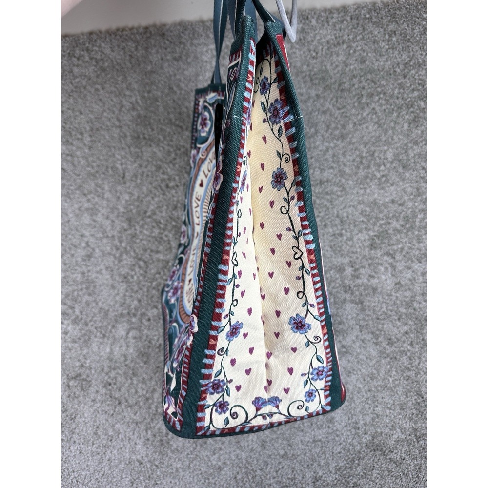 Brighton‎ Bella Tile Tote Love Is All You Need Canvas Bag NWT - Picture 5 of 9